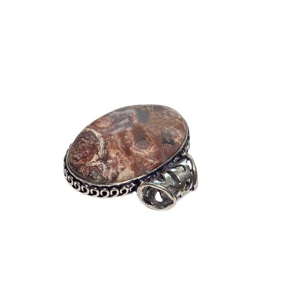 Natural Mexican Bird's Eye Jasper Gemstone in a Handcrafted 925 Silver Pendant - Picture 5 of 7